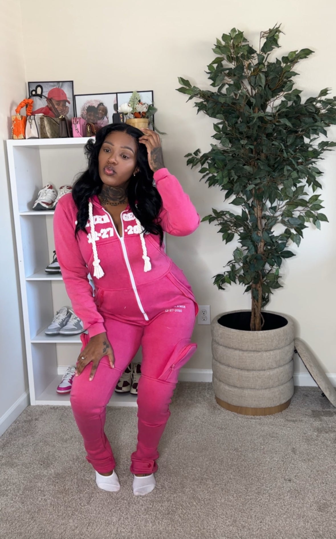 Hot pink One piece jumper Women